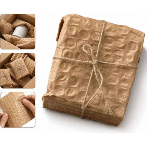 100 Pièces Papier à Bulles Protecteur 30×40 cm, Papier d'emballage amortissant pour Expédition (1/5)