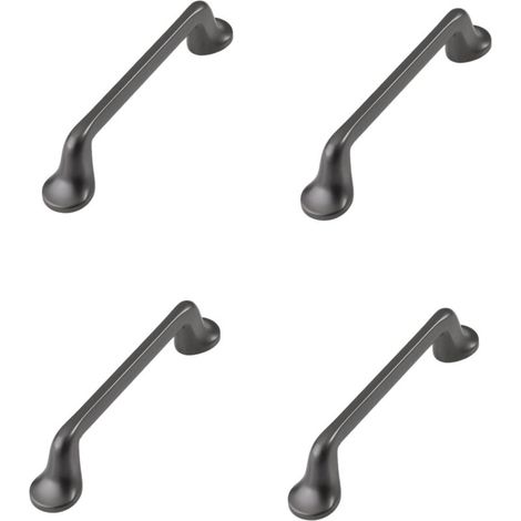 Poignées meuble tiroirs et armoires, entraxe 96mm, pour cuisine, zinc (1/4)