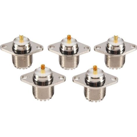 PCS UHF SO239 Femelle 2 Trous Jack Femelle avec Rhombique Panneau de Soudure Connecteur RF Prise Connecteur Femelle