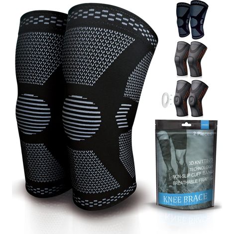 Genouillère de compression taille XXL pour homme femme pour sport running basket et gym soulagement arthrose (1/5)