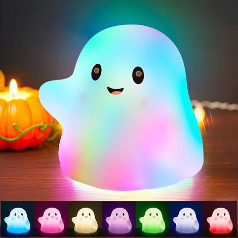 Rechargeable Night Light for Kids - RGB LED Night Light with 16 Colors / 1200mAh / 30min Timer / 9 Sounds / 9 Sleep Melodies Cute Silicone Typing Toy for Bedroom (1/5)