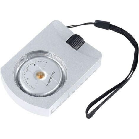 Professional Compact Aluminum Portable Clinometer for Precise Altimeter Measurement of Heights, Slopes, and Angles - Silver