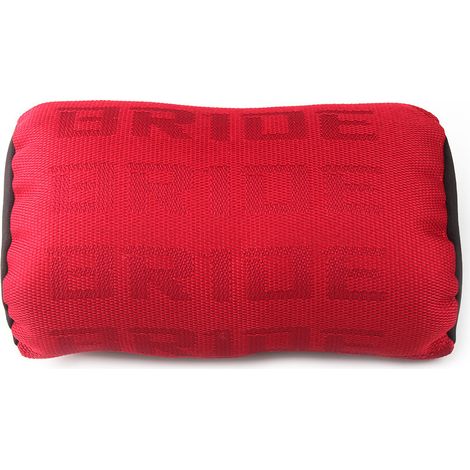Modified car racing seat fabric headrest neck pillow, creative and personalized BRIDE headrest shoulder pad pillow - BRIDE lettering, suitable for all seasons, original style - red - neck pillow (1/4)