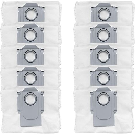 10 sacchetti per la polvere di ricambio applicabili compatibili con la base autosvuotata per l'aspirapolvere robot Roborock Q5, accessorio per sacchetto di grande capacità (1/5)