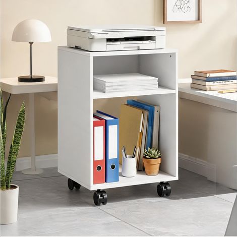Meuble de rangement de bureau bianco 40 x 35 x 55 cm (1/5)