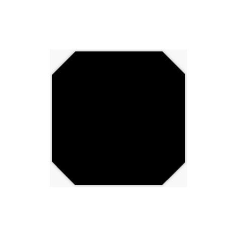 Aelle - Carrelage sol / mur octogonal uni noir mate 31,6x31,6 cm OCTOGONE NEGRO - Vendu par boîte de 0.95 m² (1/2)