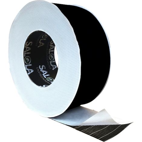 Bande adhésive noire Aerotape UV 5000 – Largeur 60 mm – Longueur 25 m – Résistante aux UV et à l'eau – Pour collage et étanchéité – Salola
