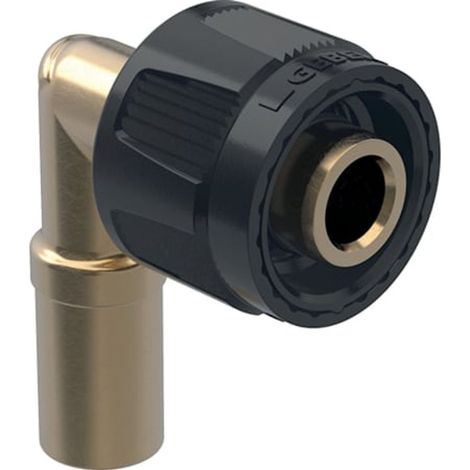 Geberit Mapress Acciaio inossidabile Mapress Gomito di transizione a 90° con MasterFix ed estremità a innesto, 61121