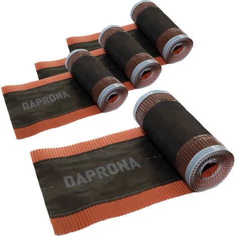 DAPRONA Firstband Alu 5m, Firstrolle, Gratband, Rollfirst, Dachabdichtung, Dachbelüftungsband - Rot, 4 Rollen - 180mm
