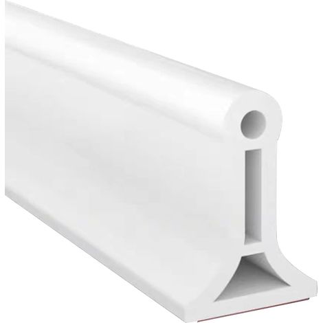 Barre de seuil de douche autocollante  Pliable  Pour séparation sèche et humide  Blanc  2 m de long, 3 cm de haut, 2 cm de large (1/5)
