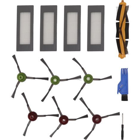 Jeu d'accessoires de remplacement pour aspirateur robot Yeedi VACmax - Kit complet avec brosses principales et latérales (1/4)