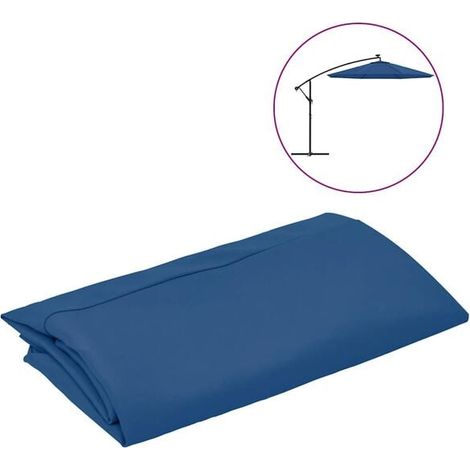 Toile de rechange pour parasol, bleu ciel, 300 cm (1/2)