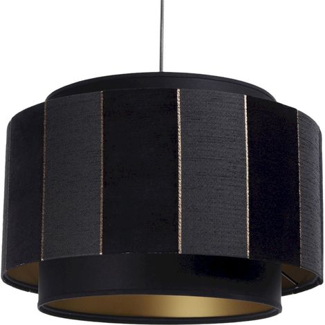 Suspension Extérieur rayé gris noir, intérieur doré - Gris, noir, doré (1/5)