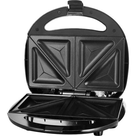 Appareil à sandwichs Emerio – 750 W – Revêtement antiadhésif – Plaques de cuisson – ST-120889 – Noir (1/5)
