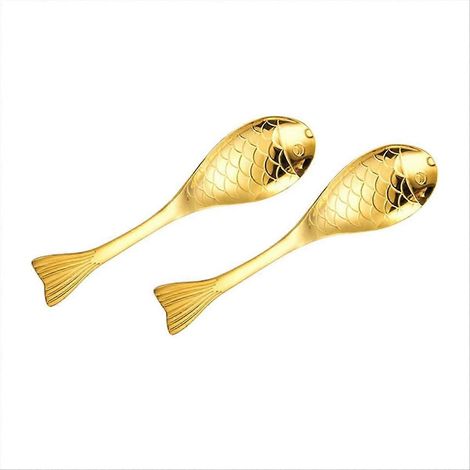 Lot de 2 cuillères à poisson miniatures à mélanger (1/5)