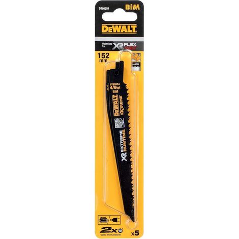 DeWalt, DT99554, QZ, Hoja de Sierra Sable Bi, metal XR EXTREME RUNTIME