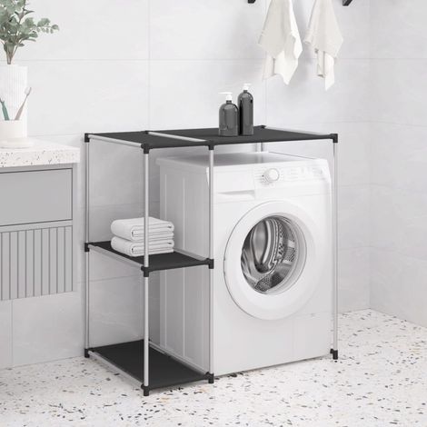 vidaXL Rastrelliera per Lavatrice Nera 87x55x90,5 cm Ferro (1/5)