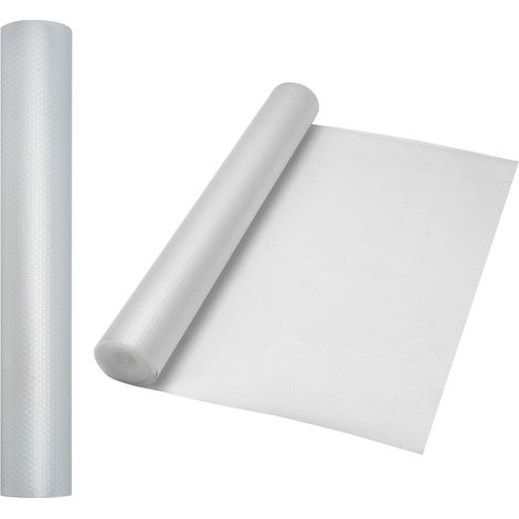 Wolketon 2er Set Schubladenmatte Einlegeböden Regale Antirutschmatte zuschneidbar 500 x 60cm+500 x 45cm.Transparentes Weiß