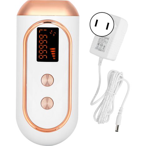 Dispositivo digitale per la depilazione, portatile, indolore e unisex, con schermo bianco e spina da 100-240 V (standard USA). - AquaForge (1/5)