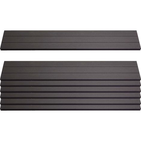[NON UTILIZZATO] Set 7x listelli per pannelli frangivento fendivista privacy Sarthe WPC 90cm antracite