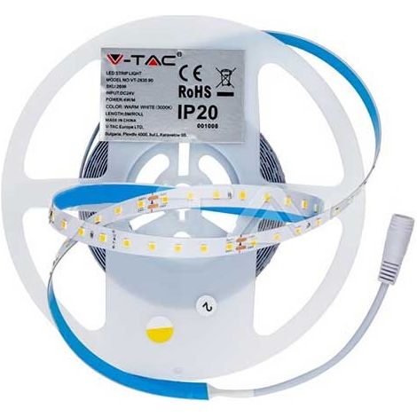 LED STRISCIA 90 LEDS/M. 24V IP20 6400K 120 4W/M 200 LM/W - Luce FREDDA