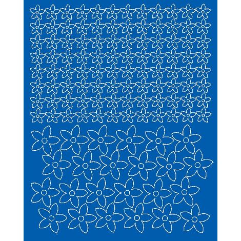 Autocollants floraux pour casque de vélo, 120 pièces, bleu brillant