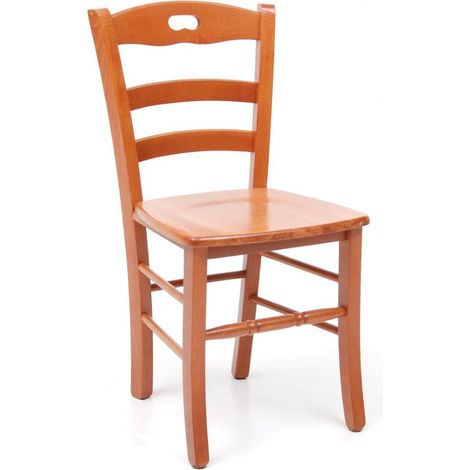 SEDIA LORIS IN LEGNO MASSELLO COLORE NOCE