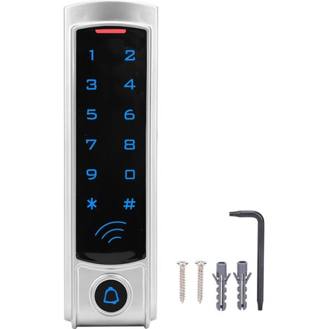 Clavier à code RFID 13.56MHz Weigand26 pour porte, lecteur de cartes et contrôleur d'accès à clavier rétroéclairé (1/5)