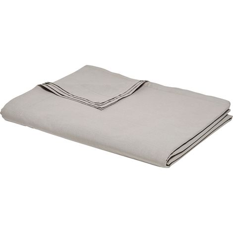 Drap plat 100% coton bio 180 x 290 cm ORGANIC coloris Beige Dune