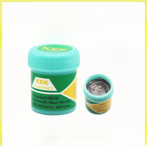 Pasta de soldadura de mantenimiento sin plomo, botella pequeña de 50 g, Sn42Bi58 (Sn42Bi58), venta directa de fábrica. (1/5)