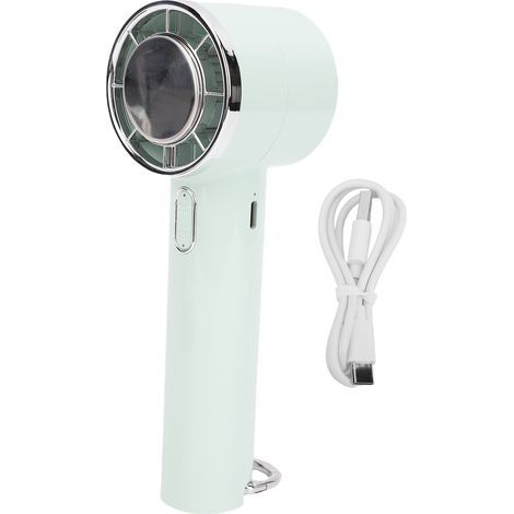 Portable solid-state fan, 5 speeds, USB cooling, mini, rechargeable, with 2000mAh battery, for outdoor travel, green (1/5)