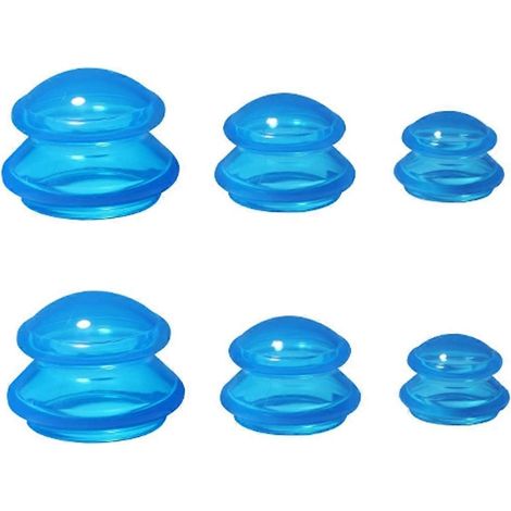 Set mit 6 Schröpfgläsern für die Schröpftherapie - Silikon-Schröpfset, professionelles Massagegerät zur Linderung von Muskelschmerzen in Körper, Nacken und Knien. (1/5)