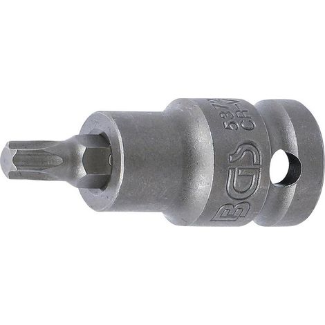 Douille à Embouts à Choc 55 mm - 12,5 mm (1/2), Profil Torx T40 - Résistante et Précise, Acier - D-Work (1/5)