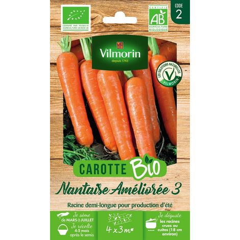 Vilmorin Garden Bio Seeds Nantasise Ð©ber 4 gr