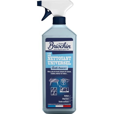 JACQUES BRIOCHIN - Detergente universale anti-impronte, pulisce, sgrassa, tutte le superfici anche fragili, senza risciacquo, fabbricazione francese, 750 ml