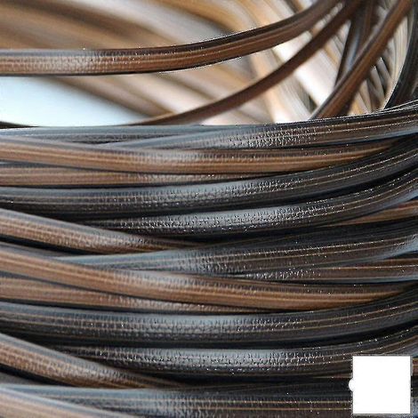 Kit de fixation pour meubles en rotin, matériau de réparation pour osier, matériau en plastique tissé plat dégradé marron café pour le montage de meubles en rotin et de chaises de jardin. (1/5)