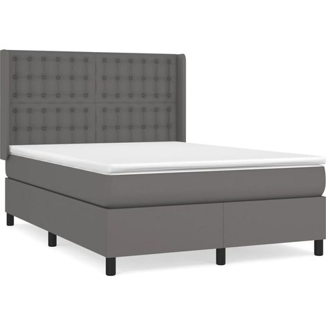 Maison Exclusive - Boxspringbett mit Matratze Grau 140x200 cm Kun