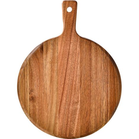 1 pièce Planche de service ronde naturelle, plateau pour tapas et pizza (1/5)