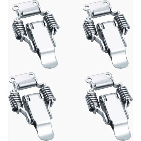4 Pièce Verrou de Tension, Serrure à levier de verrouillage de boîte, Fermeture à Ressort Loquet,Serrure Tension En Acier Inoxydable (1/4)