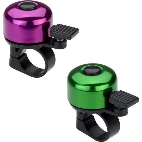 2 clacson universali per bicicletta, campanelli classici retrò, accessori per bici da corsa, mountain bike e monopattini, neri (1/5)