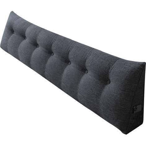 Coussin de Lecture Compensé, 200cm Gros Coussin Canapé Triangulaire Support Lombaire Gros Oreiller Cale Dos Tête de lit Repos Oreiller Dossier de Soutien Lombaire (1/5)