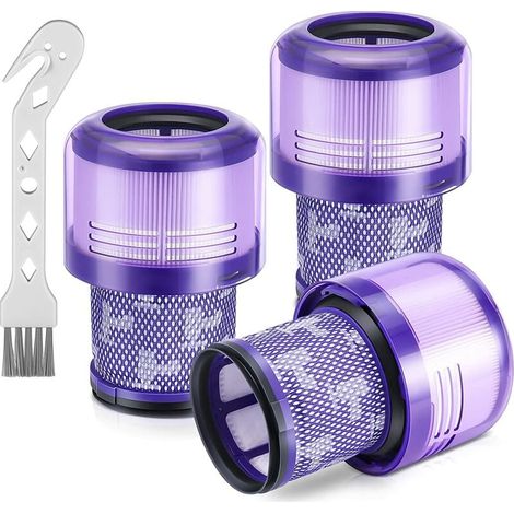 YMYNY - Paquete de 3 filtros de repuesto para aspiradoras inalámbricas Dyson V11, Dyson V11 Torque Drive, V11 Animal, V15 Detect. Comparar con la pieza n.° 970013-02 (sin cepillo). (1/5)