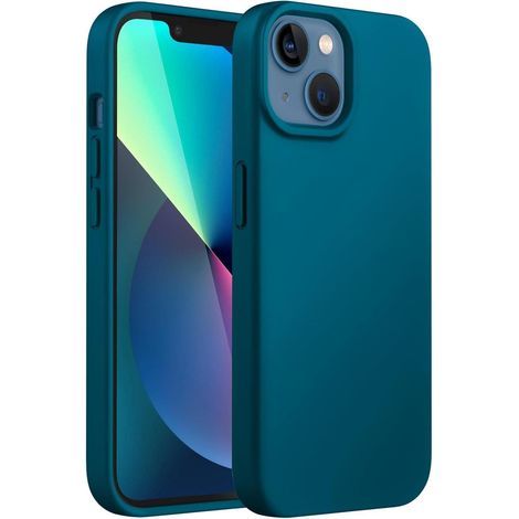 Handyhülle Silikon iPhone13 Stoßfest Blaugrün (1/5)