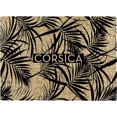 Set de table rectangulaire en toile de jute Corse Feuillage (1/2)