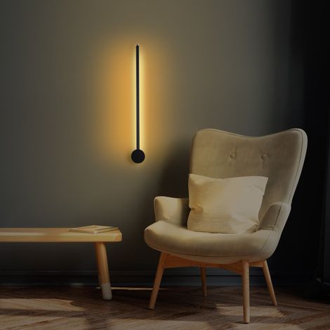 Applique murale LED en métal design moderne Sword - Noir (1/5)