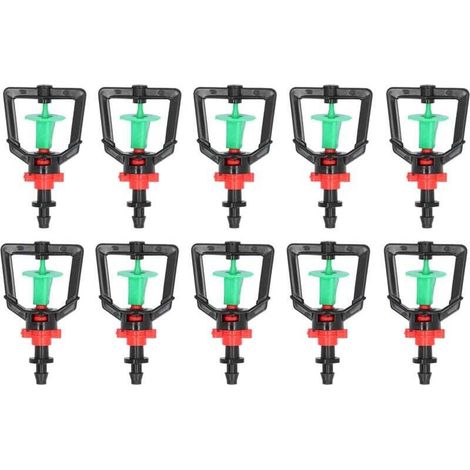 10er-Set Mikro-Rotationssprinkler, G-Typ Mikrodüse Pflanzenbewässerungssprinkler Brechungssprühdüse für Gewächshaus (1/4)