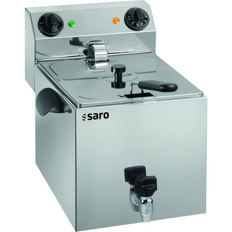 Friteuse - 10L - Température 0/+180°C - Cuve amovible - Robinet vidange - Saro