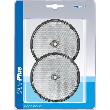 Reflector blanco 80mm atornillable 2 piezas en blister