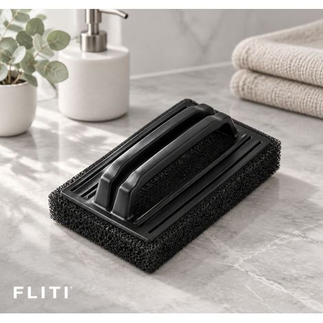 Brosse À Éponge De Piscine Avec Poignée En Plastique, Pour Cuisine, Salle De Bain, Spa, Carrelage, Porcelaine, Métal, Plastique, Couleur Noir (1/5)