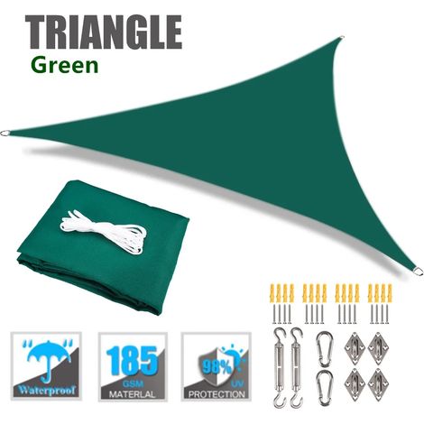 (Vert, accessoires de montage inclus, 3 x 3 x 3 m) Store extérieur imperméable avec protection UV à 98 % (1/5)
